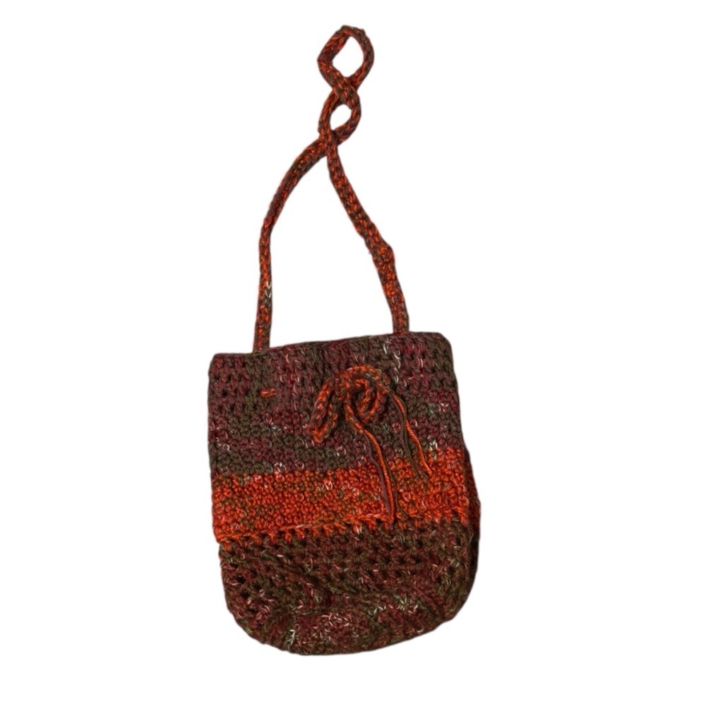 Chic Multicolor Crochet Hobo Bag